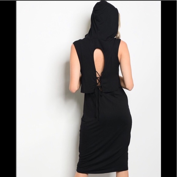 Black relaxed fit jersey dress ❣️ - Picture 2 of 5